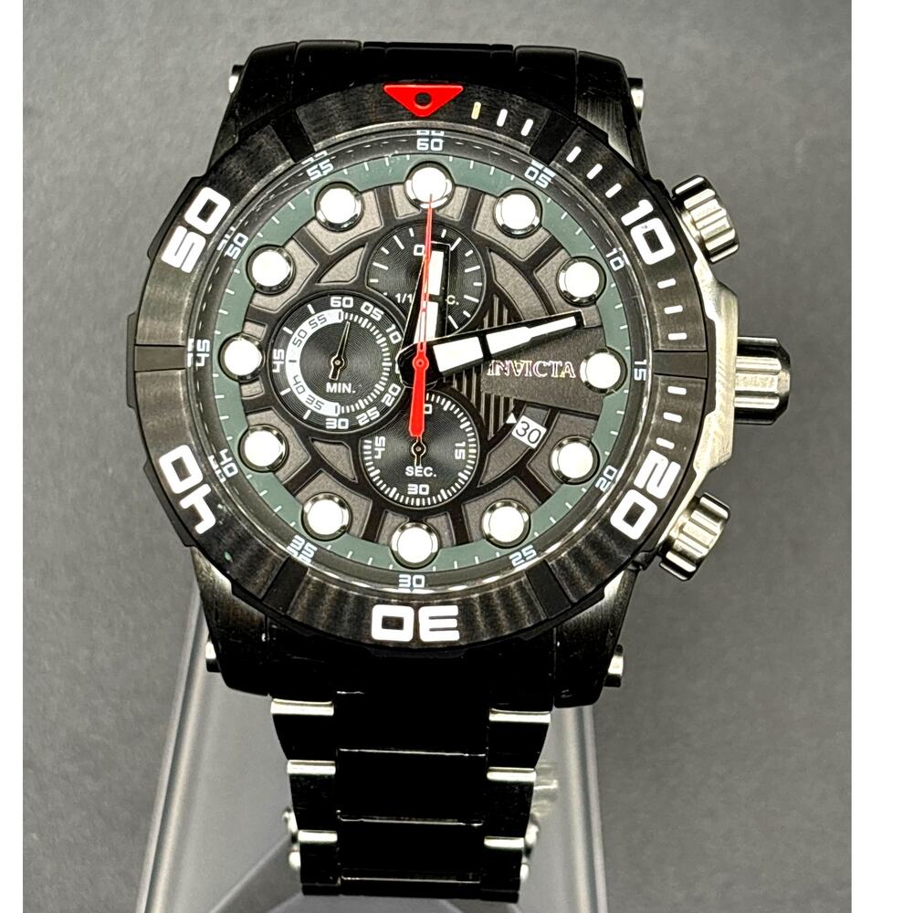 Invicta Sea Hunter 28263 Chronograph Black Steel 54mm Men’s Quartz Watch